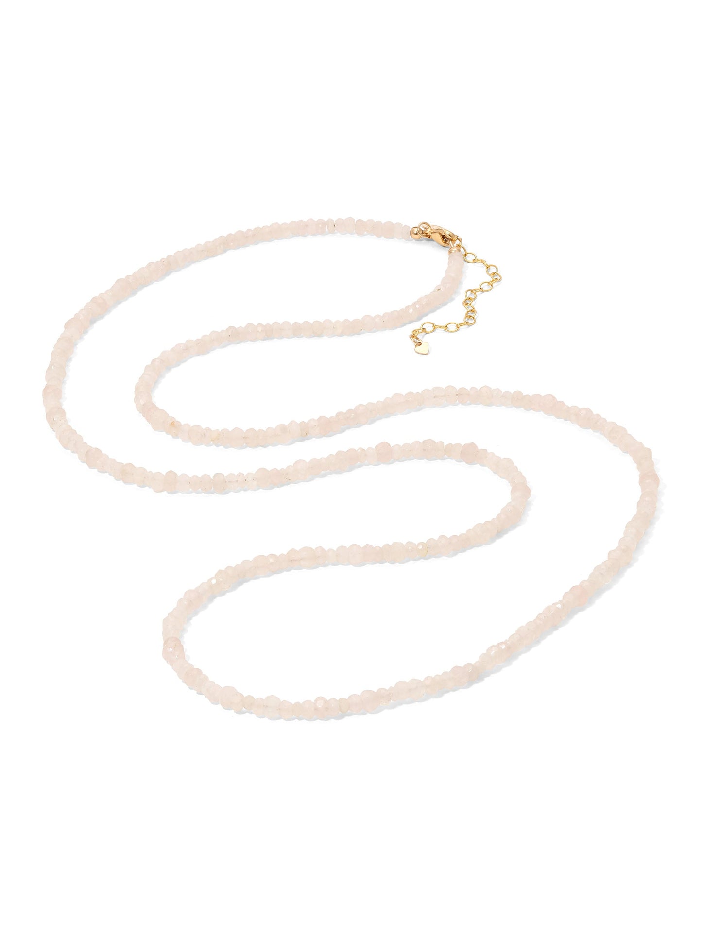 Rose Quartz lite Heartstone Necklace