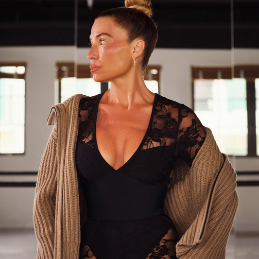 Port de Bras Bodysuit Noir-