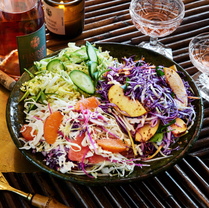 Citrus Fruit Slaw with Strawberry Vinaigrette