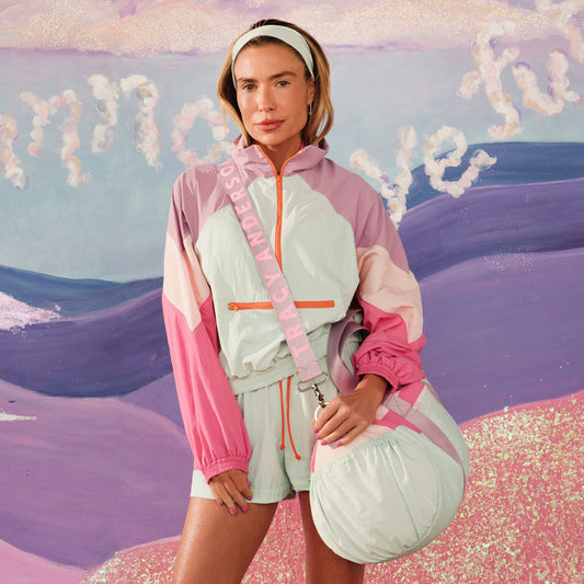 PRE-ORDER: Breeze Windbreaker Jacket (Sage/Hot Pink)-