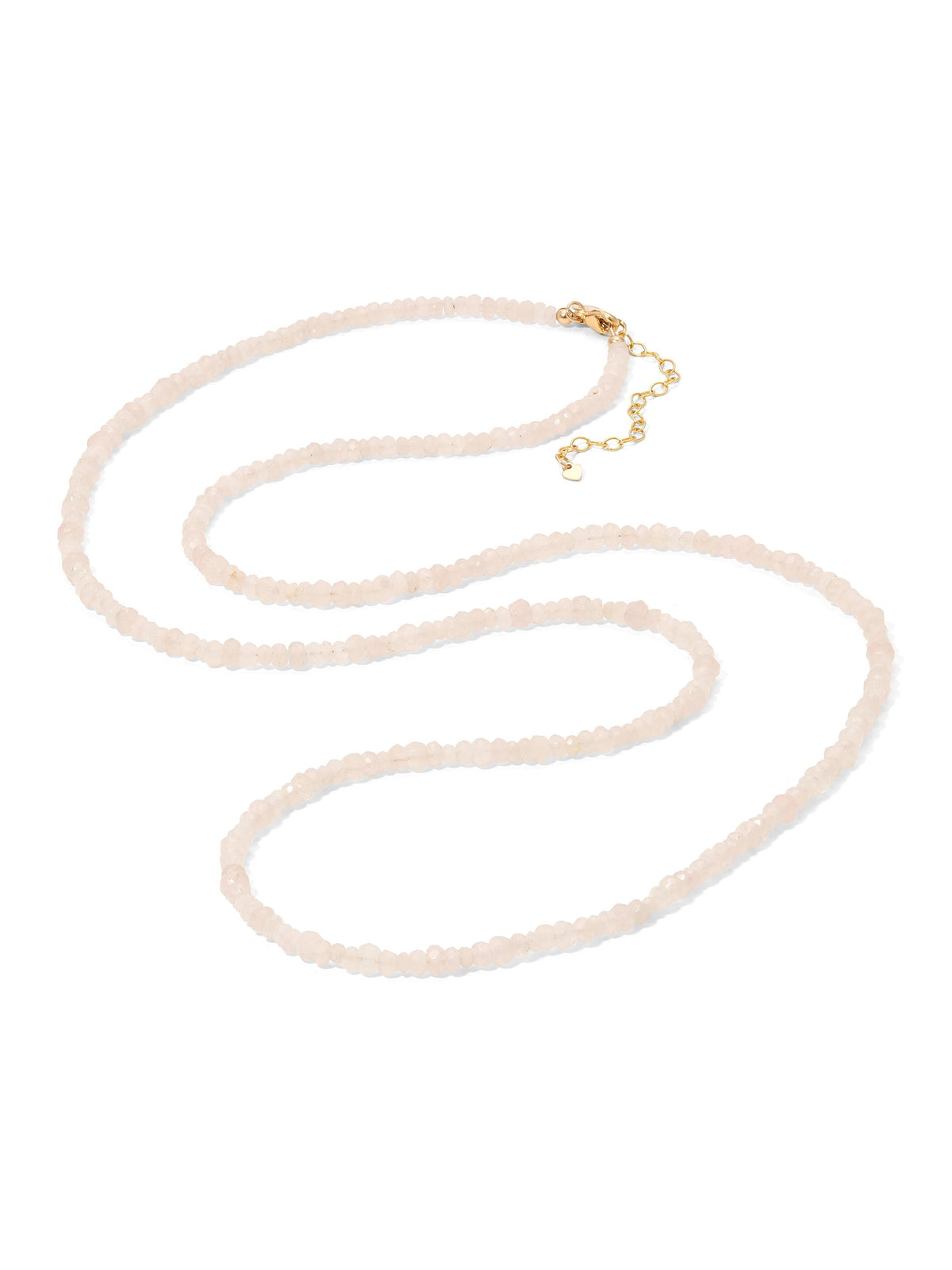 Rose Quartz lite Heartstone Necklace