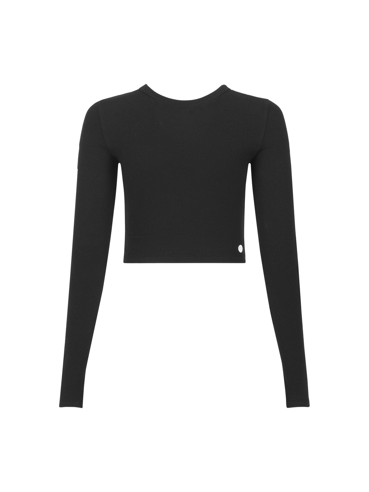 Tracy Anderson Long-Sleeve Ribbed Cropped Shirt