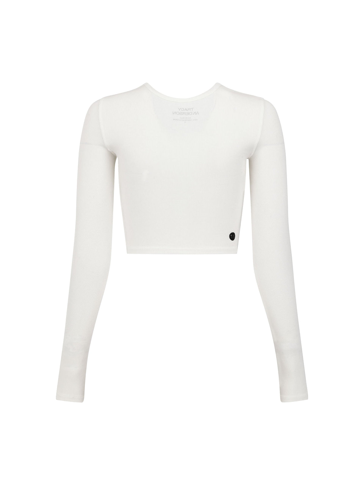 Tracy Anderson Long-Sleeve Ribbed Cropped Shirt